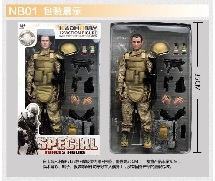 Фото -  Игрушка солдат с униформой swat 12 action figure