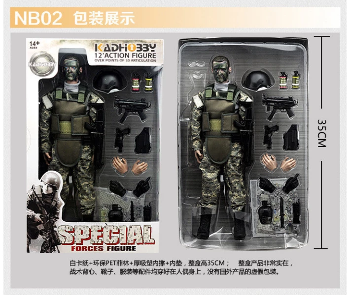 Фото -  Игрушка солдат с униформой swat 12 action figure