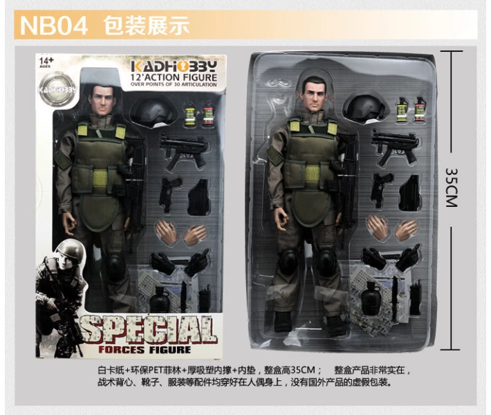 Фото -  Игрушка солдат с униформой swat 12 action figure