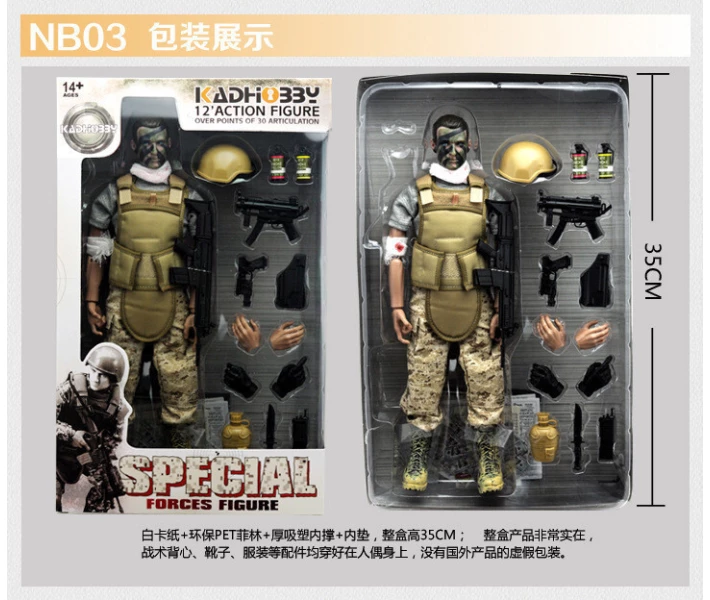 Фото -  Игрушка солдат с униформой swat 12 action figure