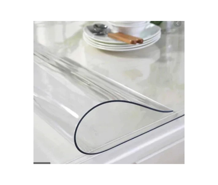 Фото - скатерть и салфетку Гибкое (мягкое, жидкое) стекло скатерть на стол Soft Glass 1.4х1.4м (толщина 2.0 м) Прозрачная (0000214)