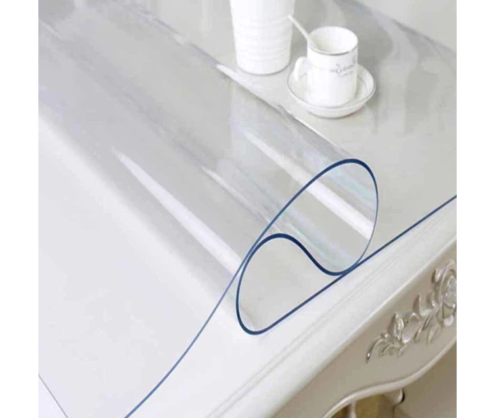 Фото - скатерть и салфетку Гибкое (мягкое, жидкое) стекло скатерть на стол Soft Glass 1.4х1.4м (толщина 2.0 м) Прозрачная (0000214)