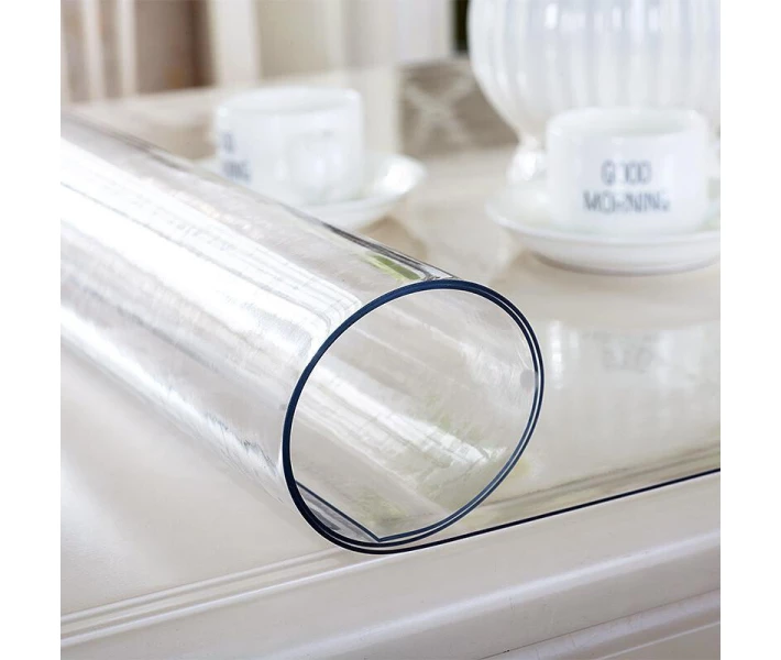 Фото - скатерть и салфетку Гибкое (мягкое, жидкое) стекло скатерть на стол Soft Glass 1.4х1.4м (толщина 2.0 м) Прозрачная (0000214)