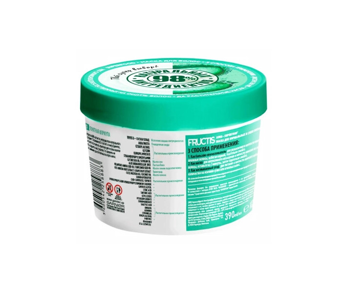 Фото - маску для волос Маска для волос Garnier Fructis Superfood Алоэ для нормальных и сухих волос 390 мл (3600542258883)
