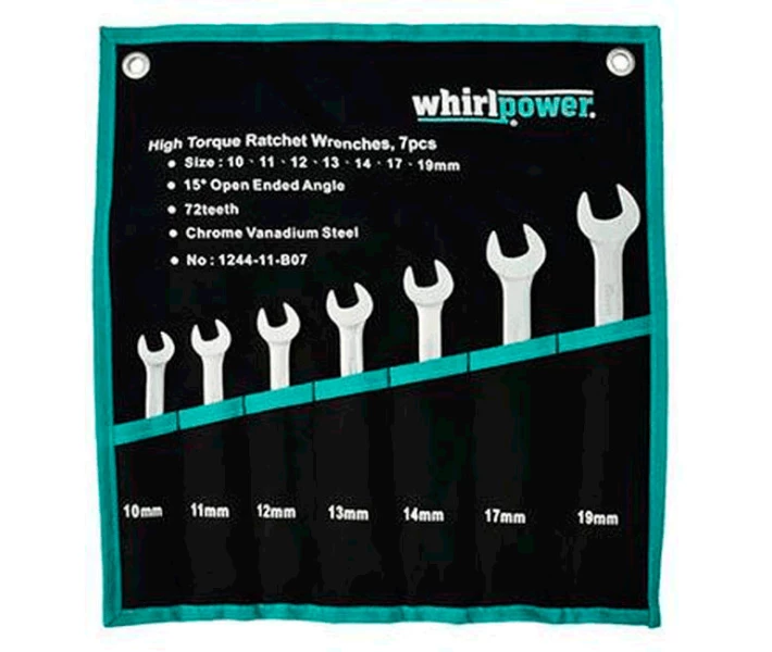 Фото - гаечный ключ Набор ключей Whirlpower с трещотками 10-19 мм 7 шт 23630/1244-11-B07