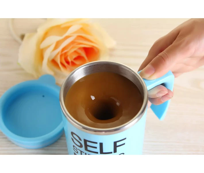 Фото - чашку и кружку Кружка-мешалка NBZ Self Stirring Mug автоматическая 350 мл Blue