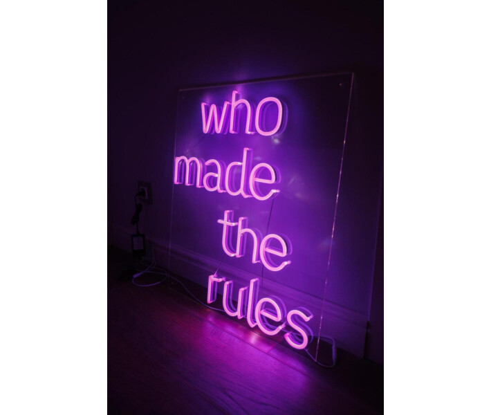 Фото - светодиодную вывеску Неоновая светодиодная вывеска neon led Who made the rules 67х59 см