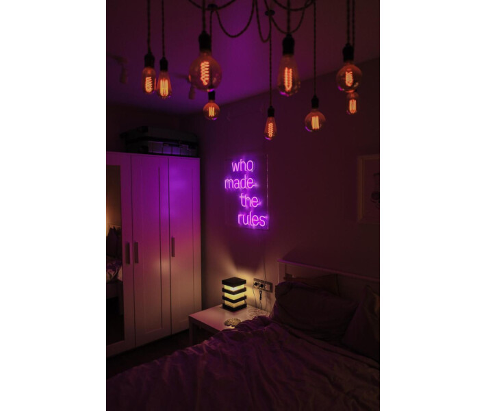 Фото - светодиодную вывеску Неоновая светодиодная вывеска neon led Who made the rules 67х59 см