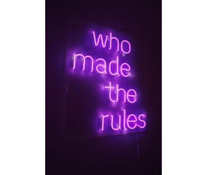 Фото - светодиодную вывеску Неоновая светодиодная вывеска neon led Who made the rules 67х59 см