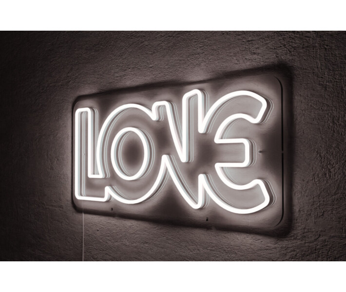 Фото - светодиодную вывеску Неоновая светодиодная вывеска neon led LOVE 51x23 см Белый
