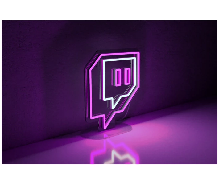Фото - светодиодную вывеску Неоновая светодиодная вывеска neon led Twitch 31x28 см