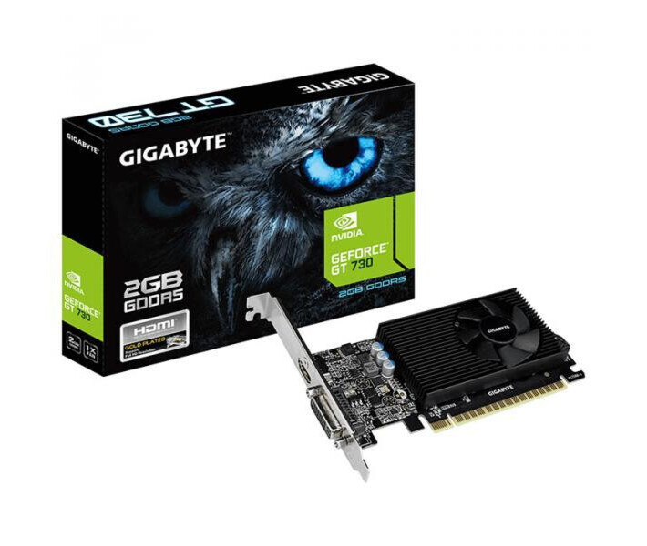 Фото - видеокарту Видеокарта GeForce GT 730 2GB GDDR5 Gigabyte (GV-N730D5-2GL)
