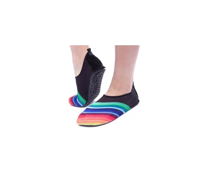 Фото - женский аквашуз Обувь Skin Shoes для спорта и йоги Радуга PL-1814 размер 44-45 черный