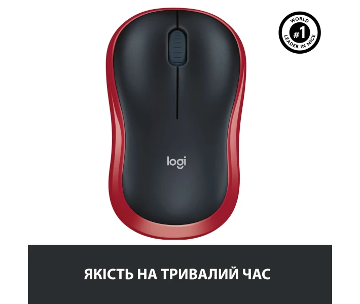 Фото - мышку для ноутбука Мышь Logitech M185 WL (910-002240) Red