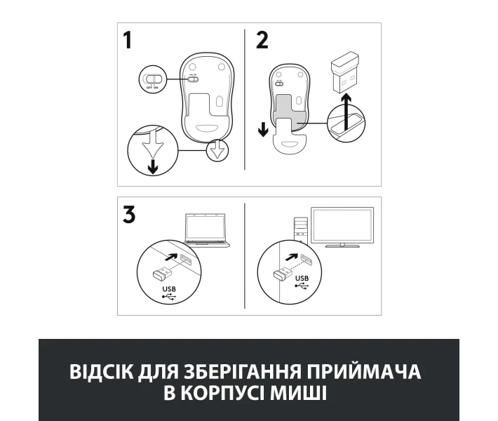 Фото - мышку для ноутбука Мышь Logitech M185 WL (910-002240) Red