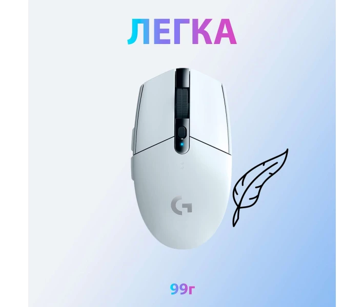 Фото - мышку для ноутбука Мышь игровая беспроводная Logitech G305 Wireless White (910-005291)
