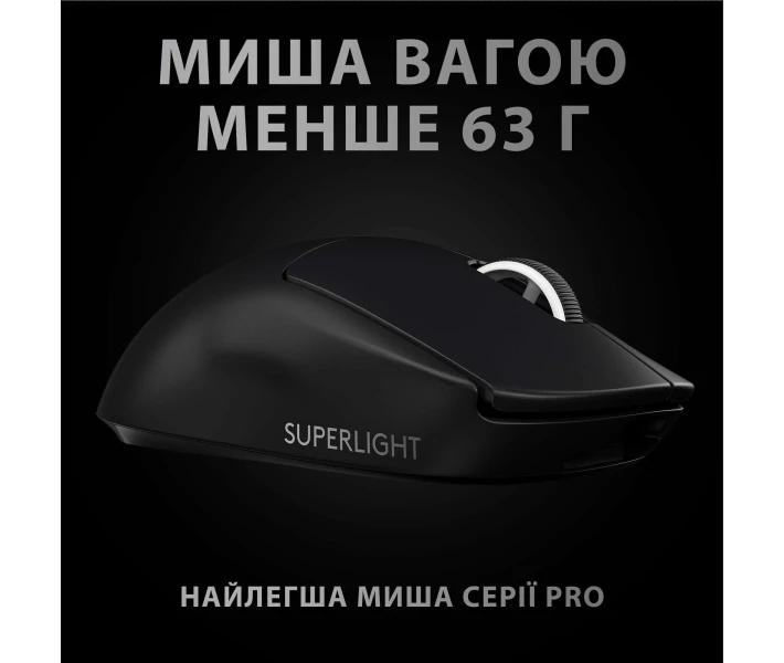 G PRO X SUPERLIGHT ブラック Мышь Logitech G Pro X Superlight Wireless Black (910-005880