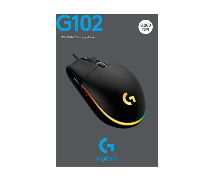 Фото - мышку для ноутбука Мышь игровая Logitech G102 Lightsync Black (910-005823)