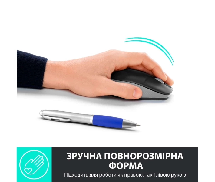 Фото - мышку для ноутбука Мышь Logitech M190 Full-size Mid Grey (910-005906)