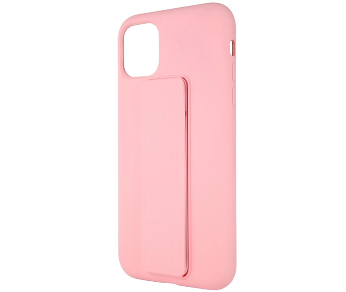 Фото - чехол для смартфона Чехол Silicone Case Hand Holder для Apple iPhone 12 Pro / 12 (6.1") Розовый / Pink (158743)