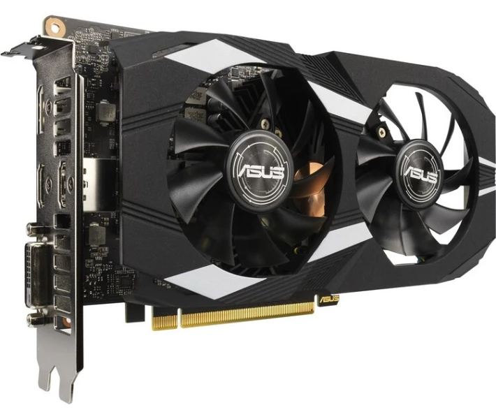 Фото - видеокарту Видеокарта Asus GF GTX 1660Ti 6GB Dual OC (DUAL-GTX1660TI-O6G)