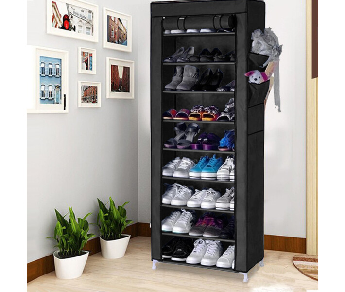 Фото - стеллаж Стеллаж для хранения обуви Combination Shoe Frame 60X30X160 на 9 полок Черный