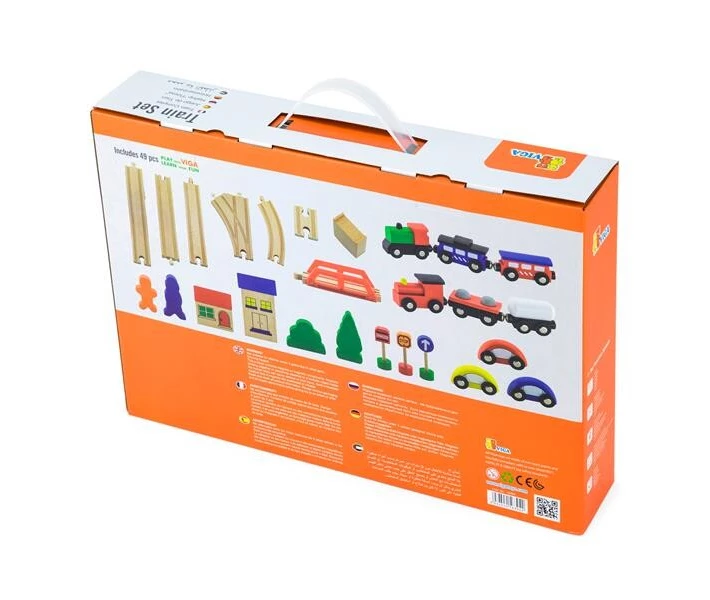 Фото - железную дорогу Деревянная железная дорога Viga Toys 49 эл. (56304) (25491-32)