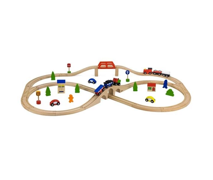 Фото - железную дорогу Деревянная железная дорога Viga Toys 49 эл. (56304) (25491-32)