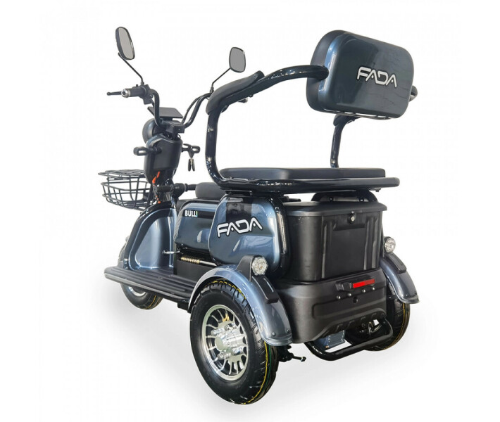 Фото - электроскутеры Электроскутер Трехколесный Трицикл FADA BULLi (750W, 72V,20Ah) Голубой