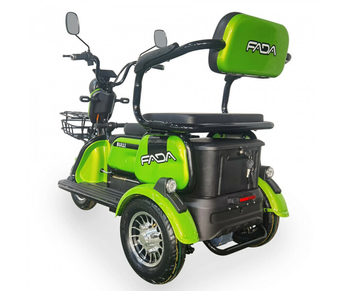 Фото - электроскутеры Электроскутер Трехколесный Трицикл FADA BULLi (750W, 72V,20Ah) Зеленый