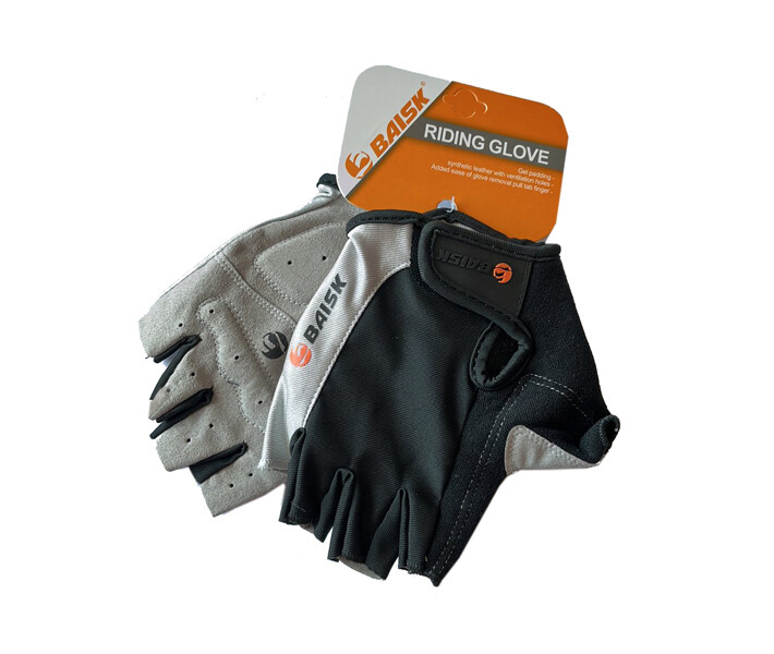 Фото - велоперчатки Велосипедные перчатки беспалые Baisk BSK-2295 Riding Glove black-gray M