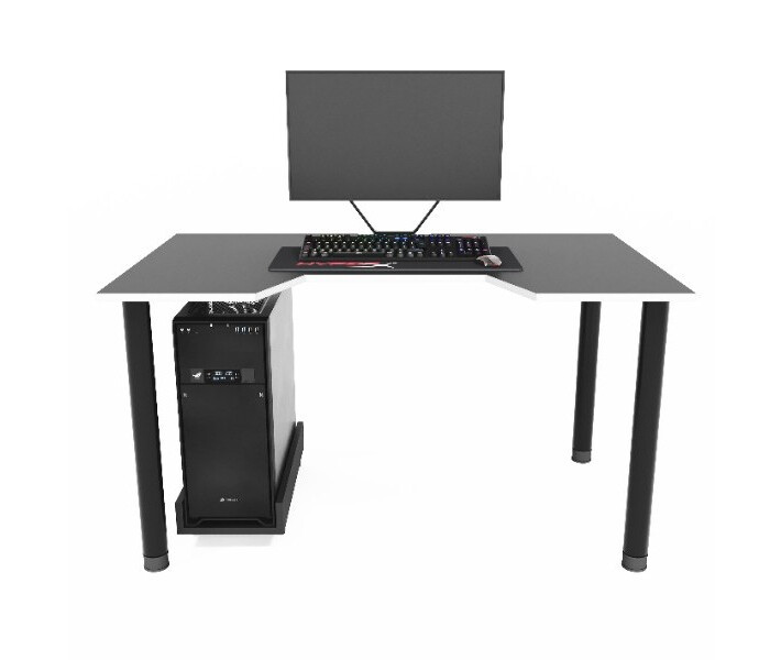 Фото - стол ПК Геймерский игровой стол ZEUS™ GAMER-3 черный / белый