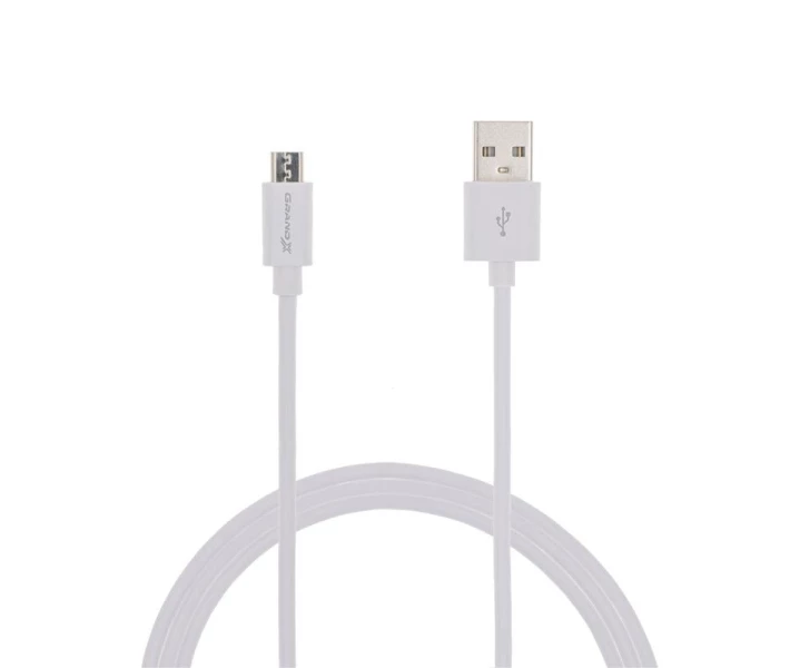 Фото - адаптер и кабель Кабель Grand-X USB-microUSB, Cu, 2.5м White (PM025W) box