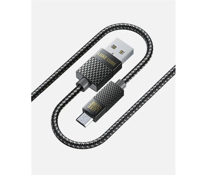 Фото - адаптер и кабель Кабель Luxe Cube Premium USB-microUSB, 1м, серый (8886668686167)