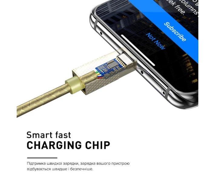 Фото - адаптер и кабель Кабель Luxe Cube Premium USB-microUSB, 1м, серый (8886668686167)