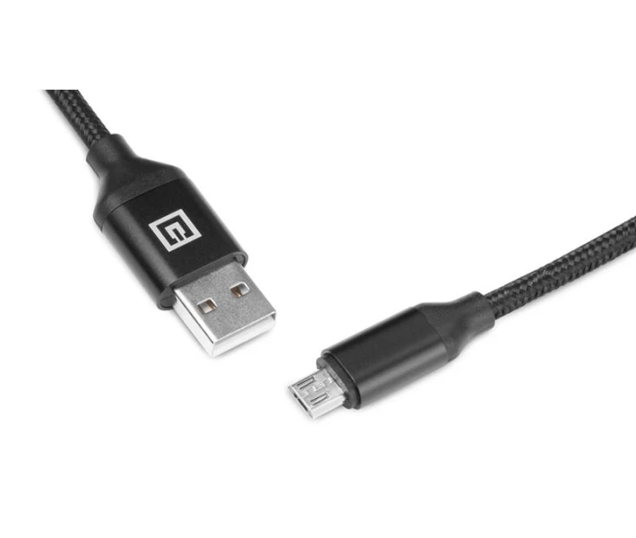 Фото - адаптер и кабель Кабель REAL-EL Premium Fabric USB-microUSB 2m, Black (EL123500048)