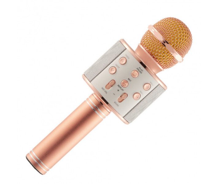 Фото - микрофон для караоке Беспроводной микрофон караоке bluetooth WS858 Karaoke 5Вт Rose Gold