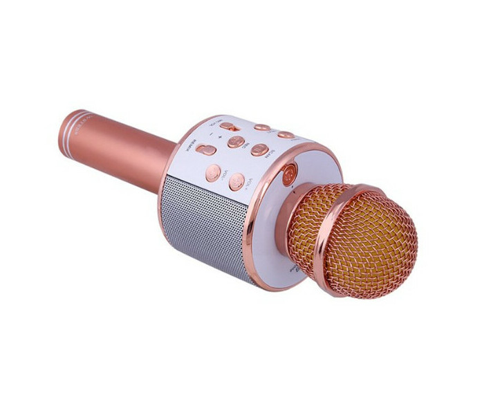 Фото - микрофон для караоке Беспроводной микрофон караоке bluetooth WS858 Karaoke 5Вт Rose Gold