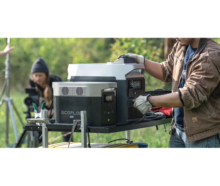 Фото - генератор Инверторный генератор к зарядным станциям EcoFlow Inverter Generator R80-i GasEB-EU 1800W 32А 4л черный