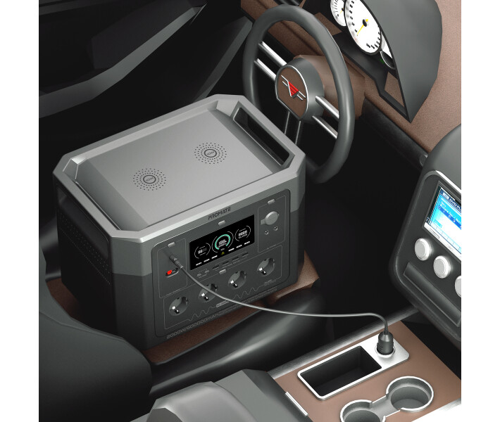 Фото - зарядную станцию Зарядная станция Promate PowerMine-2000W, 1920Wh Black (powermine-2000.black)