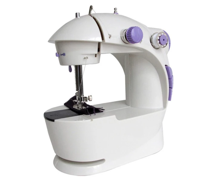 Фото - швейную машинку Швейная машинка FHSM 201 Mini Sewing Machine с адаптером 4 в 1 белая