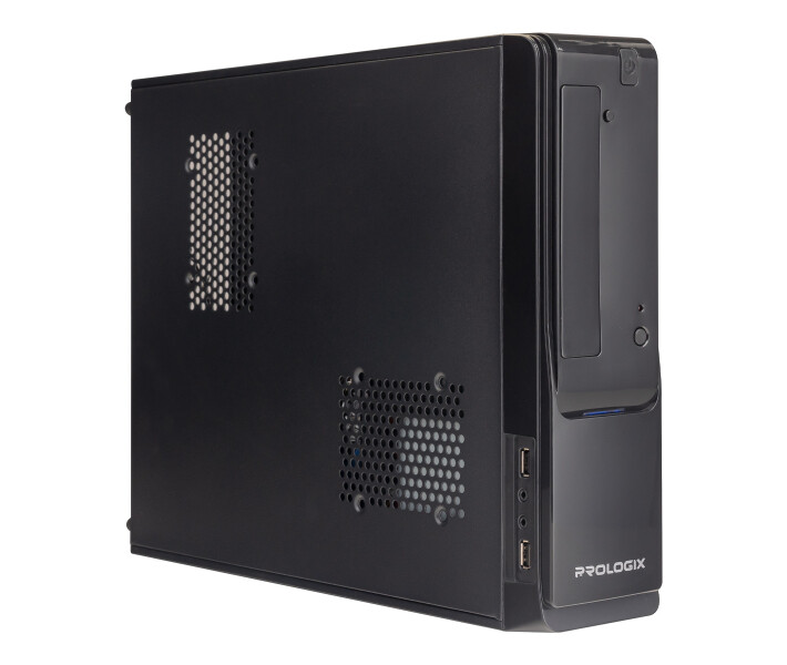 Фото - корпус для ПК Корпус Prologix E100 Slim 400W 8cm, 2хUSB2.0, Black
