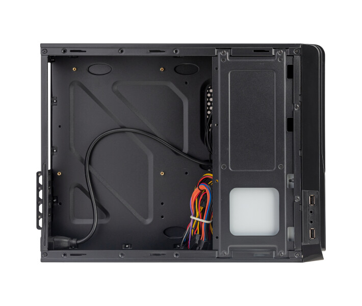 Фото - корпус для ПК Корпус Prologix E100 Slim 400W 8cm, 2хUSB2.0, Black