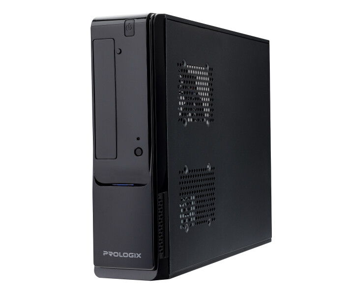 Фото - корпус для ПК Корпус Prologix E100 Slim 400W 8cm, 2хUSB2.0, Black