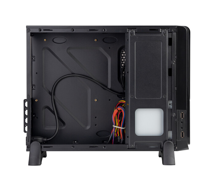 Фото - корпус для ПК Корпус Prologix E100 Slim 400W 8cm, 2хUSB2.0, Black