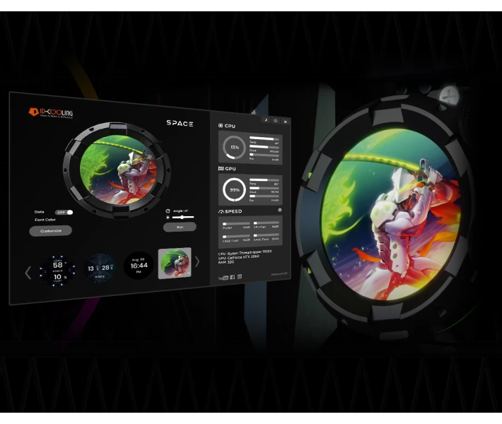 Фото - систему охлаждения Система водяного охлаждения ID-Cooling Space LCD SL360 Intel: 2066/2011/1700/1200/1151/1150/1155/1156 AMD: AM5/AM4