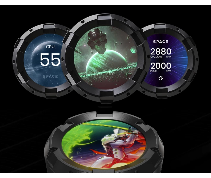 Фото - систему охлаждения Система водяного охлаждения ID-Cooling Space LCD SL360 Intel: 2066/2011/1700/1200/1151/1150/1155/1156 AMD: AM5/AM4