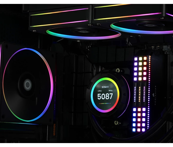 Фото - систему охлаждения Система водяного охлаждения ID-Cooling Space LCD SL360 Intel: 2066/2011/1700/1200/1151/1150/1155/1156 AMD: AM5/AM4