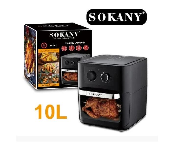 Фото - мультиварку Аэрофритюрница мультипечь для дома Sokany AF-003 10л 1700W Black (003040)