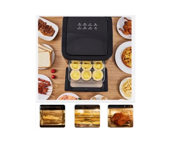 Фото - мультиварку Аэрофритюрница мультипечь для дома Sokany AF-003 10л 1700W Black (003040)